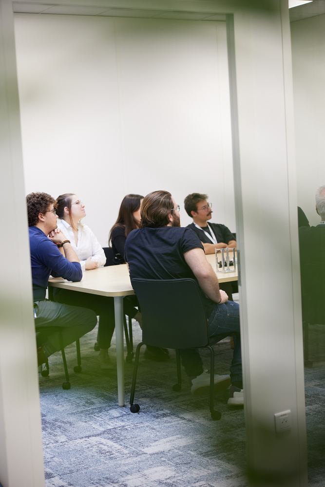Team meeting around a table